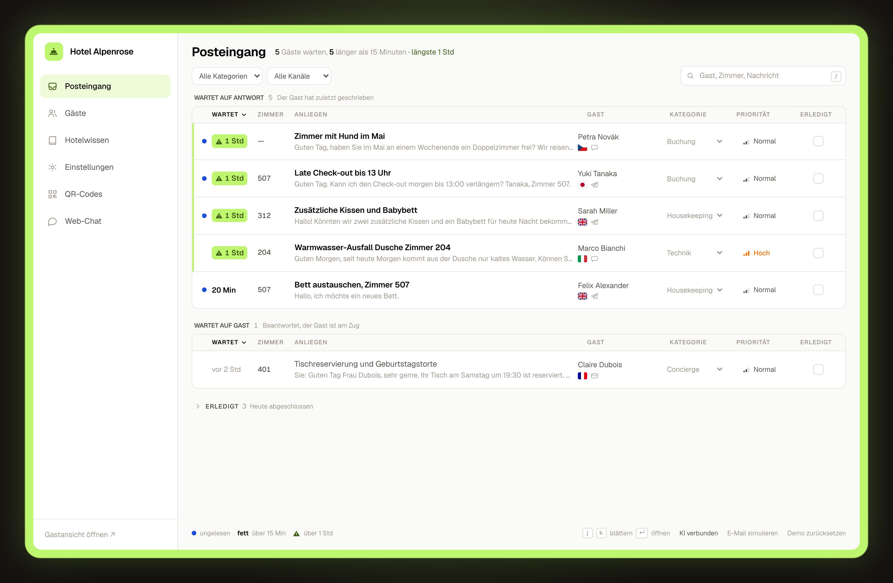 Hub für Gästekommunikation - AI Assisted - KI-Prototyp aus KIDU Buildathon