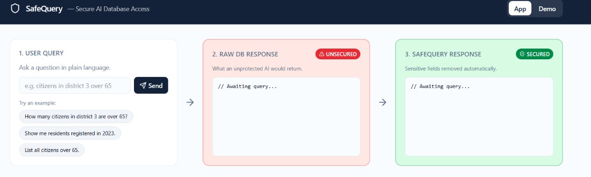SafeQuery — KI-Prototyp mit Lovable aus AI Collective Innsbruck Buildathon