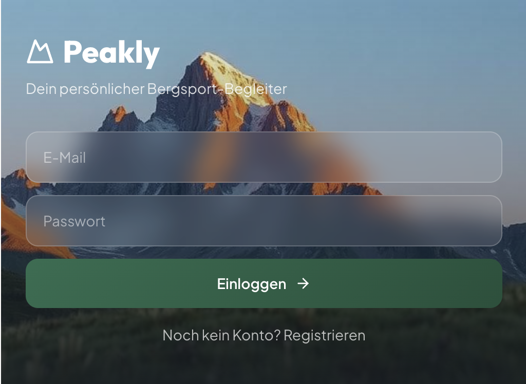 Peakly — KI-Prototyp mit Lovable aus AI Collective Innsbruck Buildathon