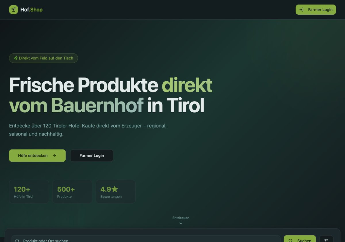 Hof.Shop — KI-Prototyp mit Lovable aus AI Collective Innsbruck Buildathon