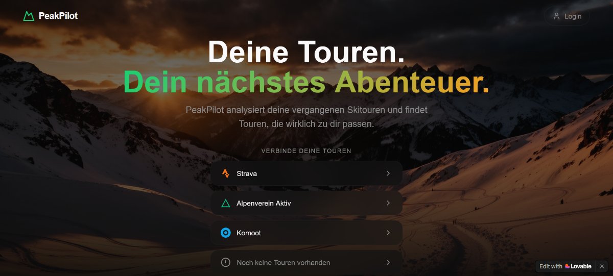 PeakPilot — KI-Prototyp mit Lovable aus AI Collective Innsbruck Buildathon