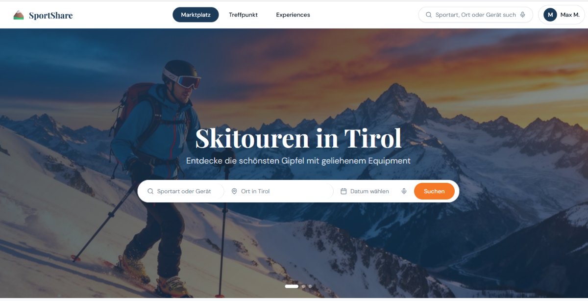 SportShare — KI-Prototyp mit Lovable aus AI Collective Innsbruck Buildathon