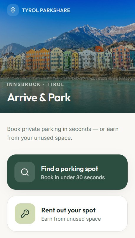 TyrolParkShare — KI-Prototyp mit Lovable aus AI Collective Innsbruck Buildathon